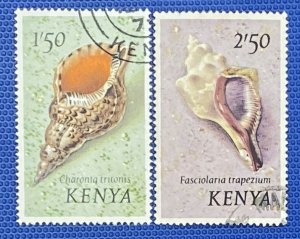 ZAYIX - 1971 - Kenya - #46-47 - Used - Marine Life - Shells