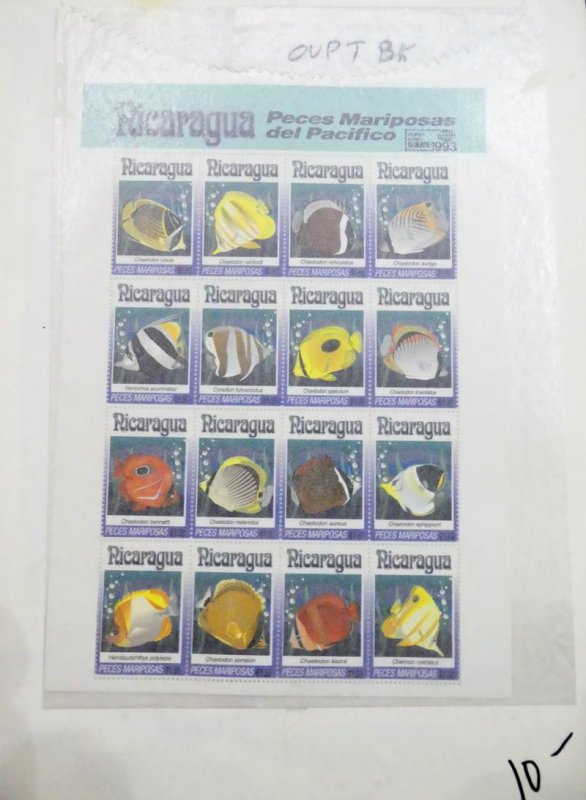 EDW1949SELL : NICARAGUA Beautiful collection of all VF MNH Full Shtlts. Cat $220