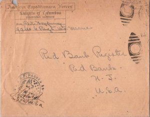 United States A.E.F. World War I Soldier's Free Mail 1918 U.S. Army Postal Se...