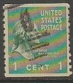 U.S. 839, 1¢ PRESIDENTIAL ISSUE, COIL SINGLE. USED. F. (656)