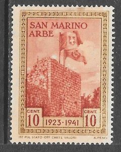 San Marino 190: 10c Flags of San Marino, Italy, MH, VF