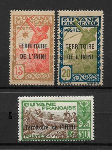 ININI 1932-40, Lot of 3 stamps, Warriors, Scott # 7-8,11, VF MH*OG (RONPAT-5)