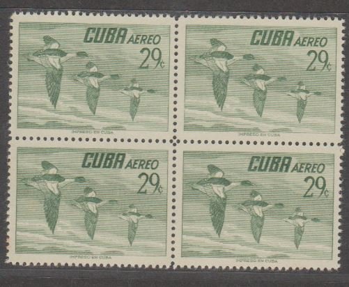 Cuba Scott #C141 Airmail Stamp - Mint Block of 4