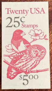 US #BK160 MNH Booklet of 20 P#1111 Birds SCV $11.00 L42