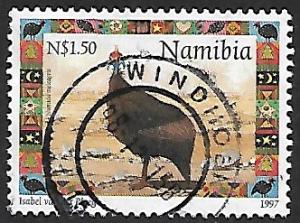 Namibia # 874 - Helmeted Guineafowl - used   [Kl.Zw]