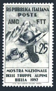 Italy Trieste Zone A 154,MNH.Alpine troops,1952.Mountain peak,climbing equipment