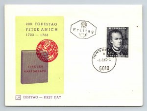 Austria 1965 FDC - 200th anniversary of Peter Anich's death - F13193