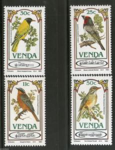 Venda 1985 Song Birds Robin Barbet Wildlife Animal Fauna Sc 116-119 MNH # 1678