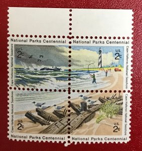 1972 US Sc 1448-1451 MNH Block Cape Hatteras National Seashore CV$1.20 Lot 1858