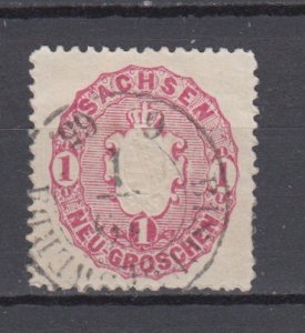 1863 German Old States Sachsen Michel 16 VF Used