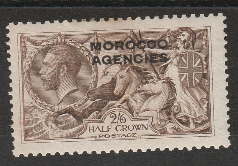 MOROCCO AGENCIES 1914 KGV SEAHORSES 2/6 