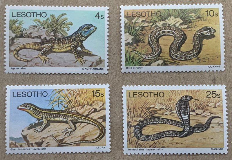 Lesotho 1979 Reptiles, MNH. Scott 270-273, CV $2.60.  Snakes