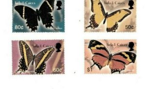 Turks and Caicos - 2003 - Butterflies - Set of Four stamps - MNH