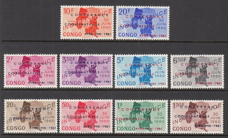 Congo Democratic Republic 371-380 Maps MNH VF