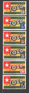 Togo. 1961. 298-303. Adoption at the UN. MNH.