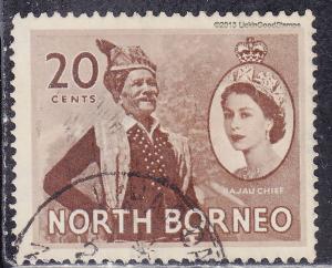 North Borneo 269 USED 1954 Bajau Chief