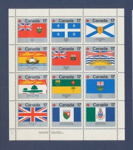 CANADA - Scott 832a  - MNH S/S -  Flags - 1979