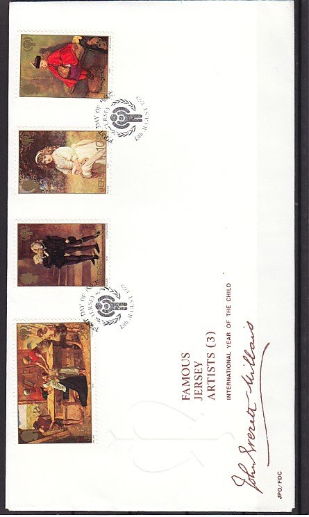 Jersey, Scott cat. 213-216. Year of the Child issue. First day cover. ^