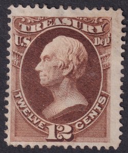 #O78 Mint OG, Fine+, 1 short perf (CV $350 - ID43626) - Joseph Luft