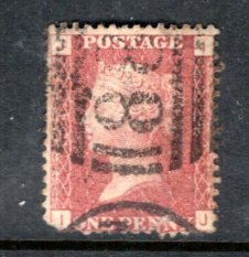 GREAT BRITAIN 33 QV Penny Red Position J-I