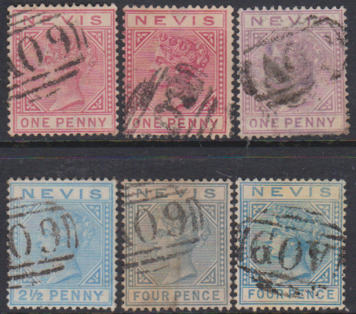 NEVIS 1882 USED SET TO 4d CAT 