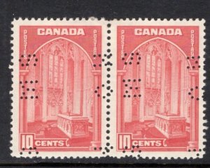 Canada O10-241a Perfin Pair F-VF MH