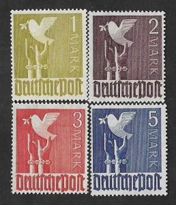 SE)1947-48 GERMANY, PEACE DOVE BASIC SERIES, 4 MINT STAMPS