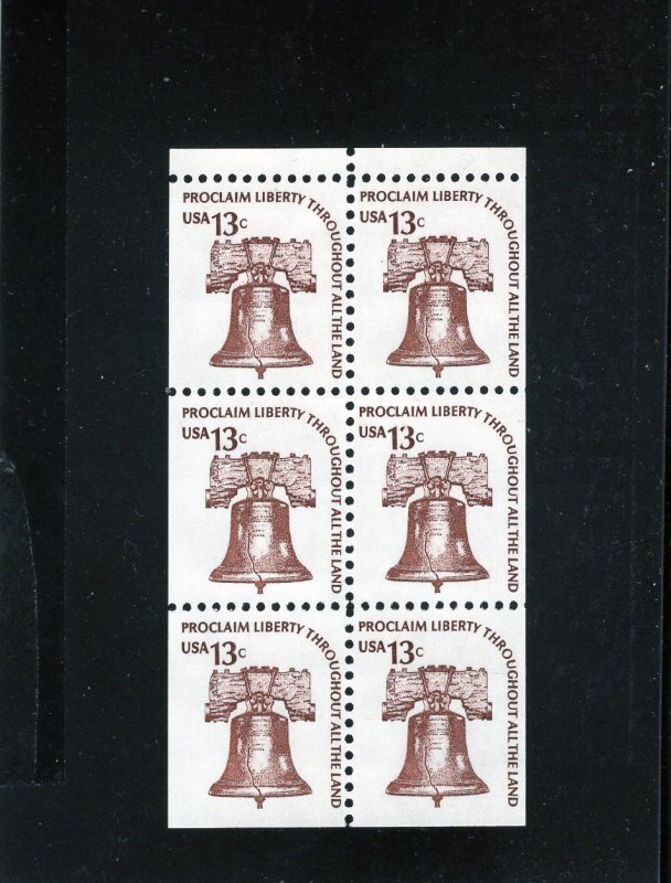 1595a Liberty Bell, MNH pane/6