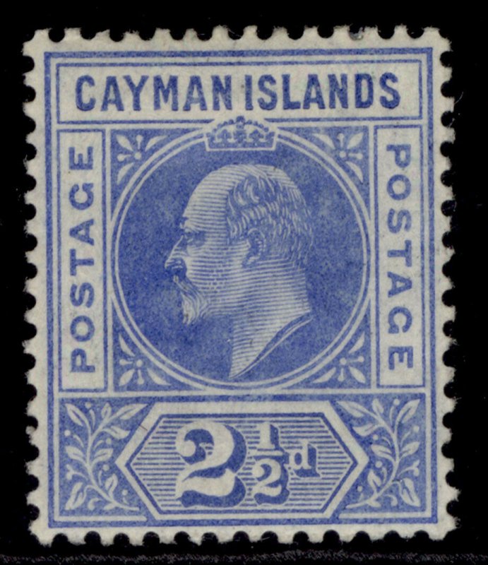 CAYMAN ISLANDS EDVII SG10, 2½d bright blue, M MINT. Cat £13.