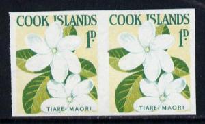 Cook Islands 1963 def 1d Tiare Maori Flower in unmounted ...