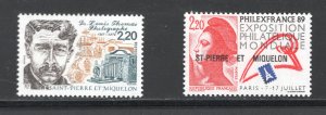 St. Pierre & Miquelon #509, 510  VF, Mint NH, Post Office Fresh, ....  6030076