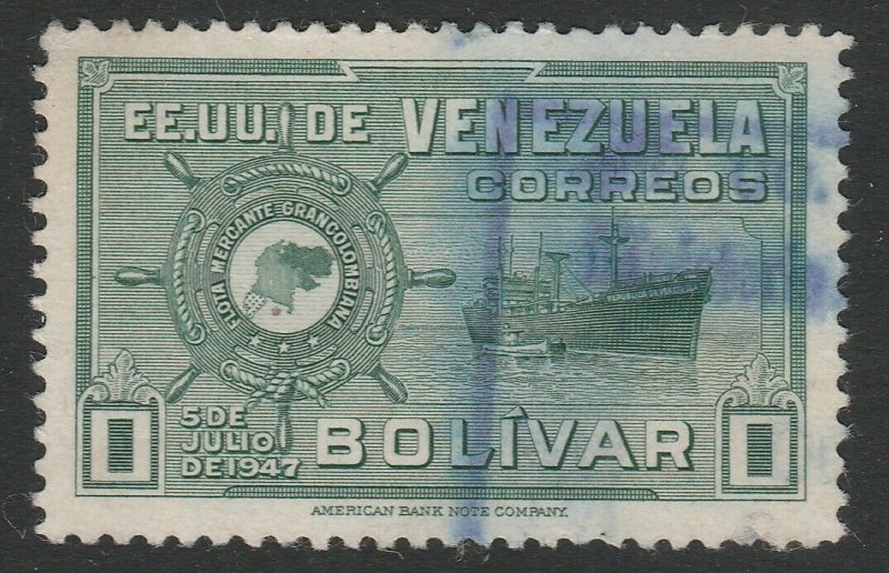 Venezuela 1948-50 1b used South America A4P53F64