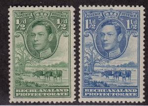 BECHUANALAND PROTECTORATE Scott # 124 MLH, 126 MNH King George VI (1 Stamp) -3