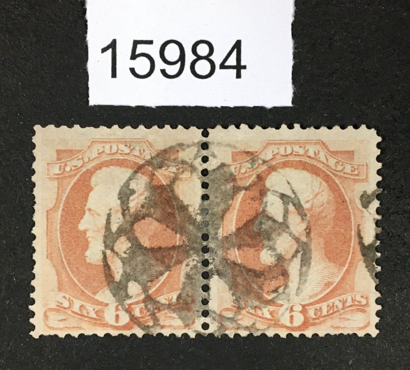 MOMEN: US STAMPS # 159 NYFM PAIR GE-EP7 USED LOT #15984