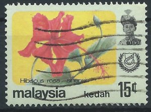 Kedah 1979 - 15c Hibiscus - SG139 used