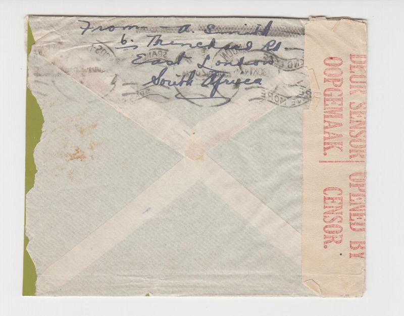 SOUTH AFRICA -CANADA 1940's CENSOR COVER AIRMAIL, 4sh RATE (SEE BELOW)
