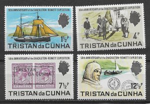 1971 Tristan da Cunha 153-156 Ships with sails 8,00 €