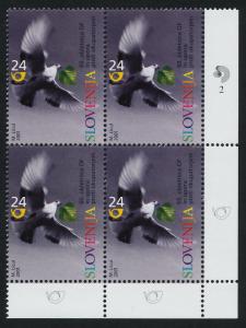 Slovenia 457 BR Block MNH Bird, 60th Anniv Formation of Liberation Front