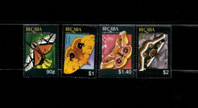 Bequia 2005 - Butterflies - Set of 4 Stamps - Scott #361-4 - MNH