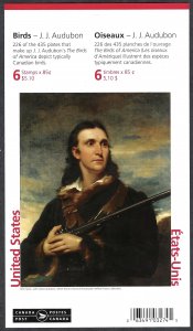 Canada #2099a 85¢ John James Audubon's Birds (2005). Pane of 6 stamp...