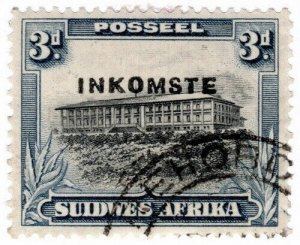 (I.B) South-West Africa Revenue : Duty Stamp 3d (1940) Afrikaans