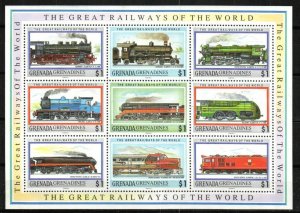 Grenada Grenadines Stamp 1380  - Railways of the World