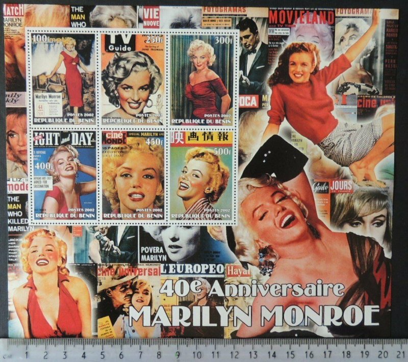 2005 marilyn monroe music cinema films glamour women large m/sheet #1