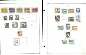 Peru 1941-1988 M & U Hinged on Scott International Pages Through 1999