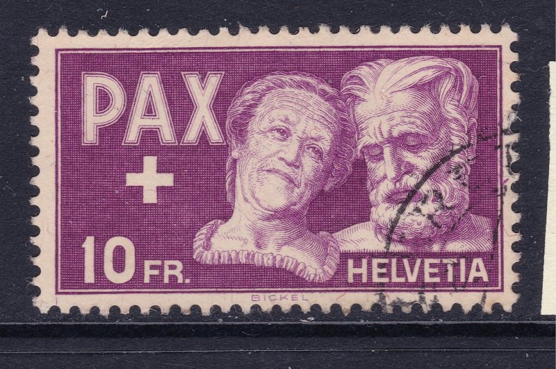 Switzerland a 1945 Peace 10Fr Fine used