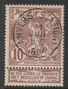 1896 Belgium - Sc 80 - used VF - 1 single - St Michael and Satan