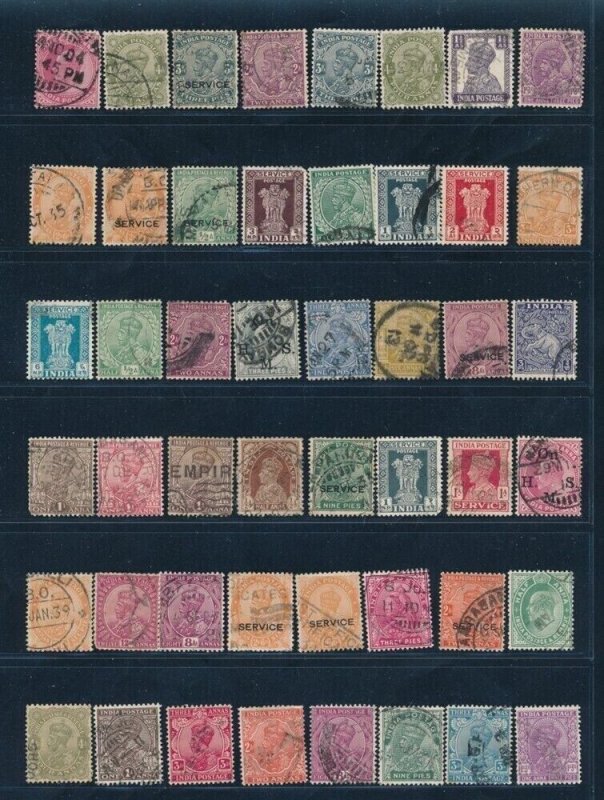 D389888 India Nice selection of VFU Used stamps