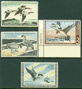 EDW1949SELL : USA 1962-65 Scott #RW29-32 VF Mint NH. All Fresh & Choice Cat $410