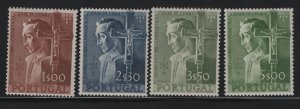 PORTUGAL, 800-803, HINGED, 1954, MANUEL DA NOBREGA AND CRUCIFIX