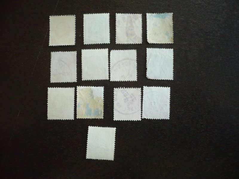 Stamps - Belgium - Scott#144-146,148-153,156-157,186- Used Part Set of 13 Stamps